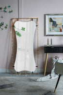 Poppy Mirror With Metal Frame Contemporary Design For Bathroom, Entryway Wall Decor