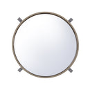 Edith - Round End Table - Dark Nickel