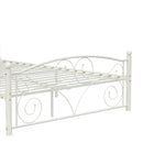 Queen  Size Unique Flower Sturdy System Metal Bed Frame with Headboard and Footboard