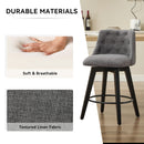 Swivel Bar Stools & Button Tufted Back (Set of 2)