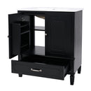 Vintage Style Bathroom Vanity With Sink, Multi Functional Storage, Soft-Closing Door