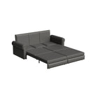 3 In 1 Convertible Sleeper Sofa With Nailhead Trim & Rolled Arm