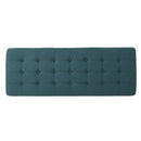 Vibratory - Button Tufted Upholstered Ottoman With Splayed Wooden Legs - Teal / Natural