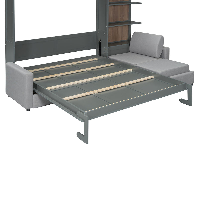 Murphy Bed With Sofa And Shelves
