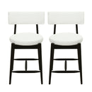 Mid Century Modern Counter Stools, Fabric Upholstered Chairs