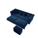 3 In 1 Pull Out Sofa Bed With Movable Ottoman