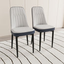 Modern Dining Chair With Cushions And Metal Legs