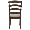 Pascaline - Side Chair (Set of 2) - Gray Fabric, Rustic Brown & Oak