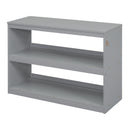 Twin Size Loft Bed with Retractable Writing Desk and 3 Drawers, Wooden Loft Bed with Storage Stairs and Shelves, Gray