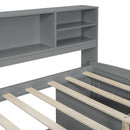 Daybed With 2 Bedside Cabinets, Upper Shelves And 4 Drawers