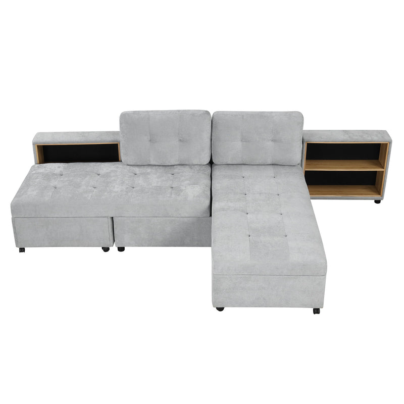 Versatile Modular Free-Combined Sofa With 2 Storage Racks