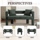 Modern Chenille Loveseat Sofa, Comfy Upholstered 2 Seater