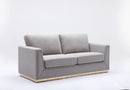 Valin - 3 Piece Living Room Set Meeting Room And Small Apartment Sofa Loveseat Chair - Gray