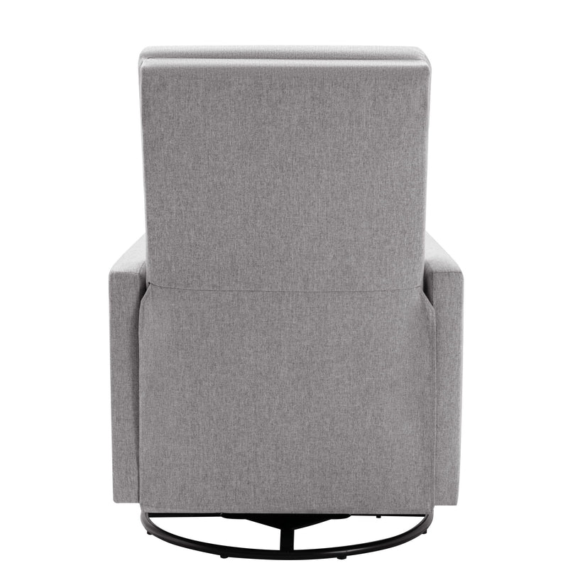 Modern Upholstered Rocker Nursery Chair Plush Seating Glider Swivel Recliner Chair