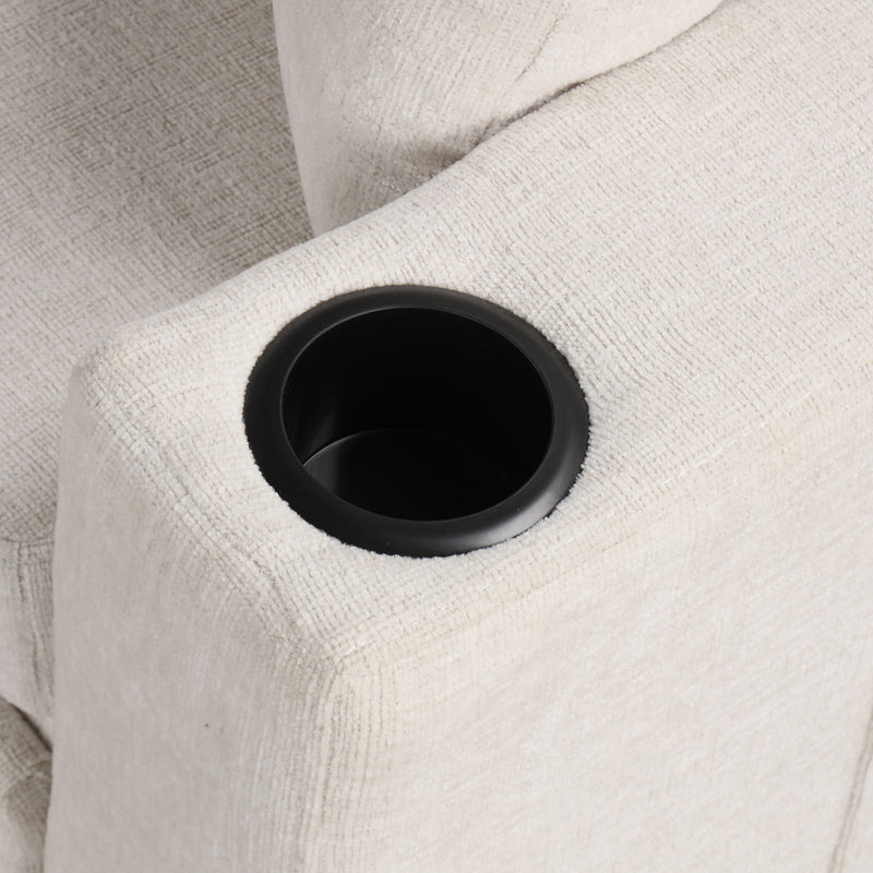 Single Pull Out Sofa Bed With USB Ports And Cup Holders