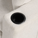 Modern U-Shaped Sectional Sofa Convertible Pull-Out Sofa Bed With USB Ports And Cup Holders