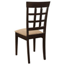 Gabriel - Lattice Back Side Chairs (Set of 2) - Cappuccino - Atlantic Fine Furniture Inc