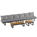 Outdoor Sectional Sofa Set With Adjustable Reclining Seats