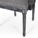 French Country Style Upholstered Dining Chair With Square Backrest