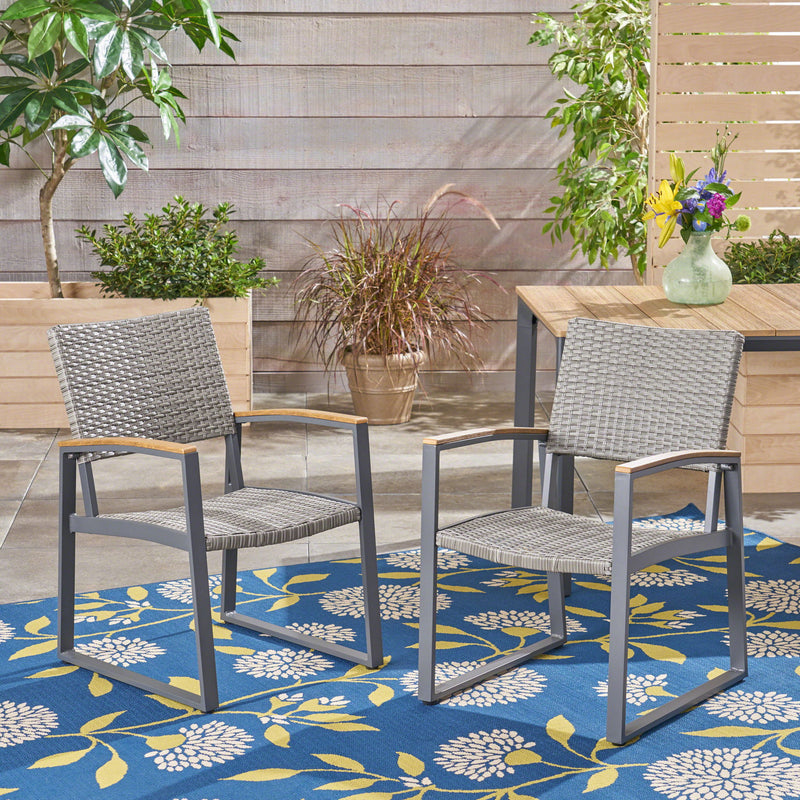 Aresha - Outdoor Dining Armchair (Set of 2) - Gray