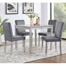 5 Pieces Wooden Dining Table Set, Square Table And 4 Upholstered Chairs