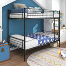 Space Saving Bunk Bed With Metal Frame And Ladder
