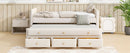 Upholstered Daybed With Trundle And Drawers