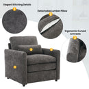 Cozy Upholstered Plush Cushion Armchair For Living Room