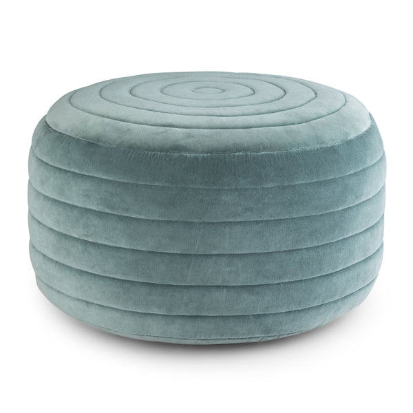 Vivienne - Round Pouf - Turquoise