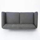 Modern Loveseat Sofa With Button Tufted Backrest