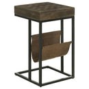Chessie - 1-Drawer Side Table With Leatherette Sling - Tobacco - Atlantic Fine Furniture Inc