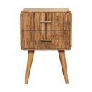 T Bar Ridged Nightstand - Oak