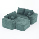 L-Shaped Sectional Sofa Couch With Chaise, Extra Deep Seats