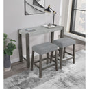 Regina - Console Sofa Table And Double Pedestal Base - Gray