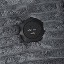 Oversized Loveseat Chaise With 2 USB Ports, 2 Cup Holders And 2 Throw Pillows