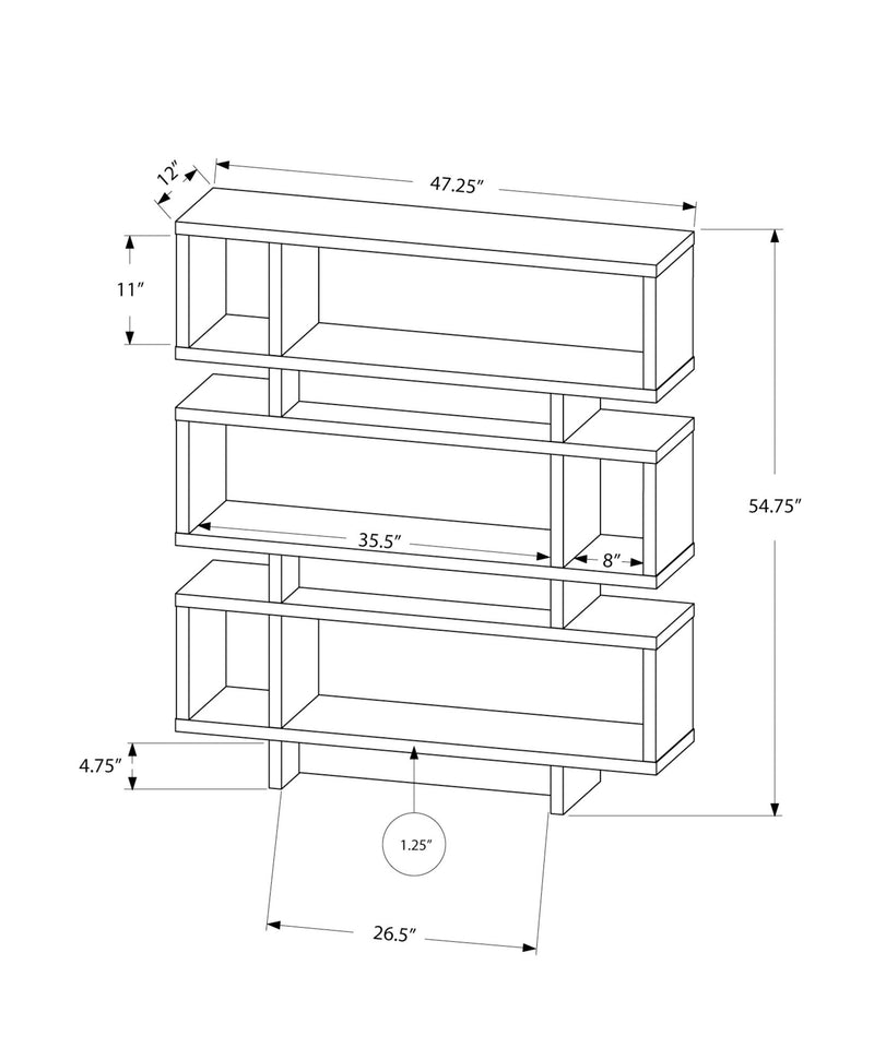 Etagere Bookcase 4 Tier For Office