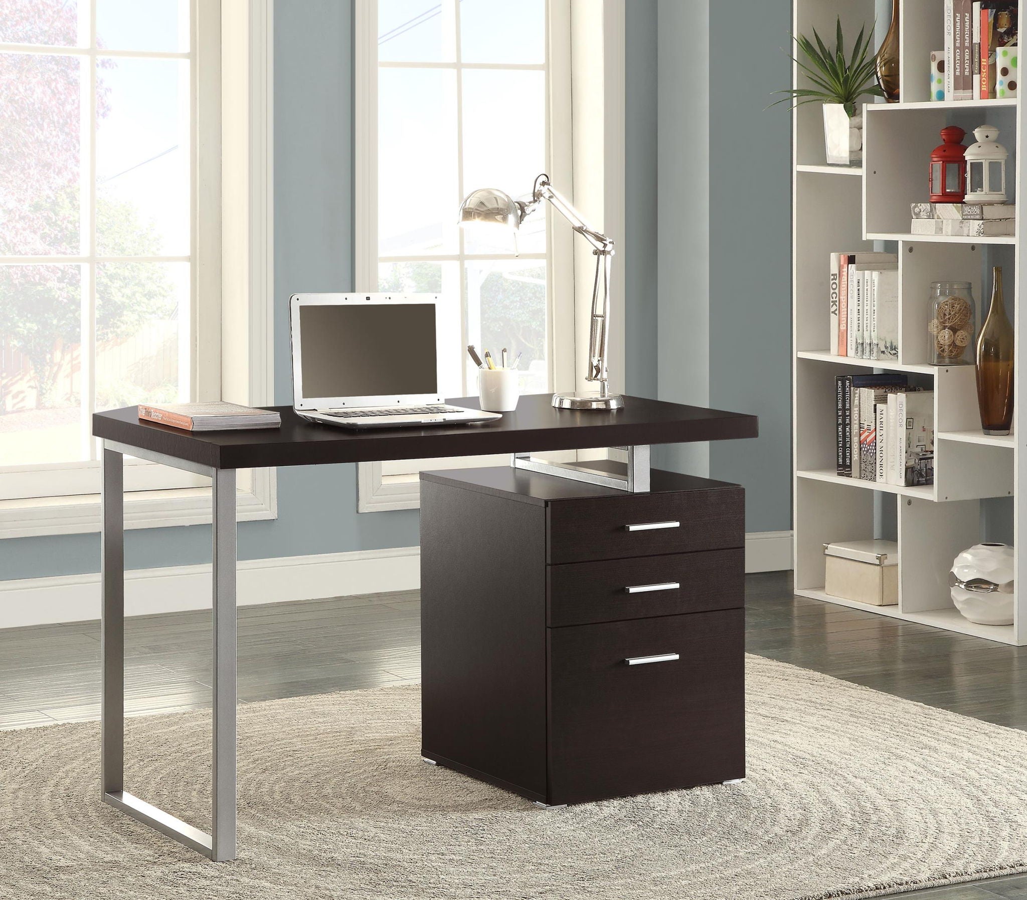 Brennan 47-inch 3-drawer Office Computer Desk Cappuccino