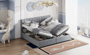 Upholstered Platform Bed With A Hydraulic Storage System