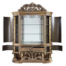 Constantine - Curio - Brown & Gold Finish - Atlantic Fine Furniture Inc