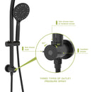 Multi Function Dual Shower Head Shower System With 4.7" Rain Showerhead, 7 Function Hand Shower, Adjustable Slide Bar