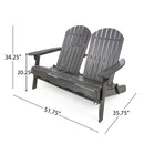 Outdoor Adirondack Rocking Loveseat With Hand Crafted Details