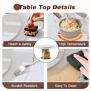 53" Round Marble Dining Table With Lazy Susan, Dining Room, Dinette (Table Only) - Gold / Gold / White