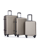 3 Piece Luggage Sets Lightweight Suitcase With Two Hooks, Spinner Wheels, Tsa Lock