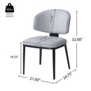 5 Pieces Modern Faux Leather And Metal Dining Set