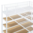 Bunk Bed With 5 Tier Shelves