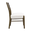 Farmhouse Style Dining Chair Set With Ladder Back Design