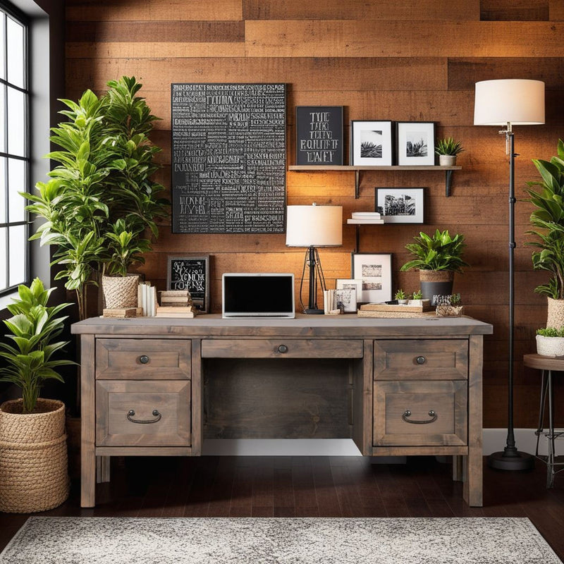 Joshua Creek - Executive Desk - Barnwood