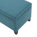Contemporary Storage Ottoman Bench With Polyester Upholstery