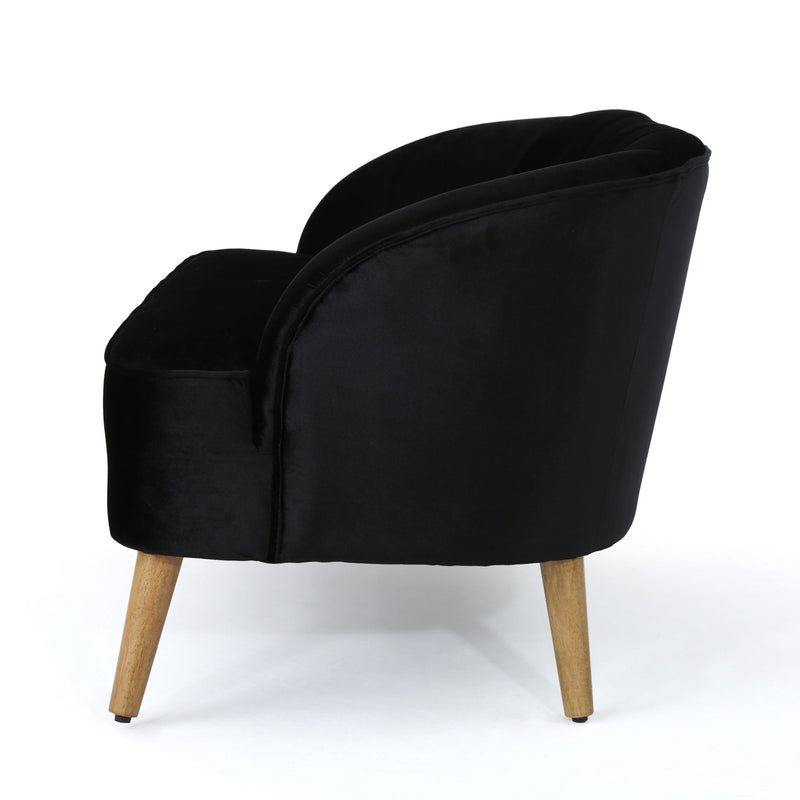 Modern Classic Shell Backed Loveseat