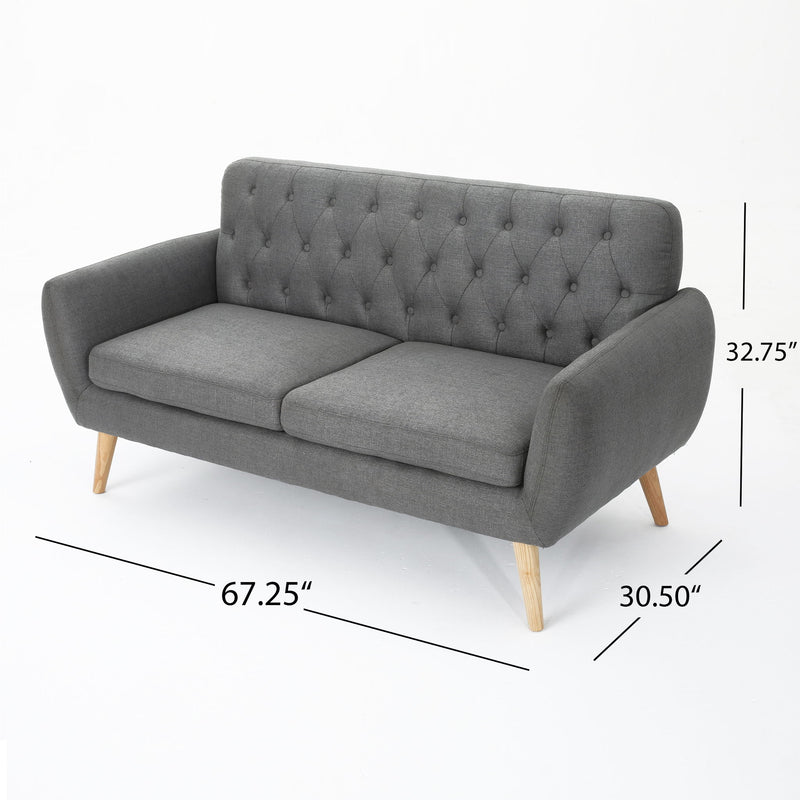 Mid - Century Tufted Loveseat
